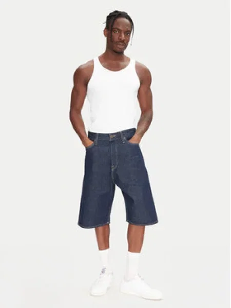 Jack&Jones Džínové šortky Ron Tmavomodrá Baggy Fit