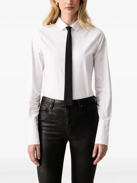 Μακρύς πουκάμισο Armani Exchange γραβάτες λευκό