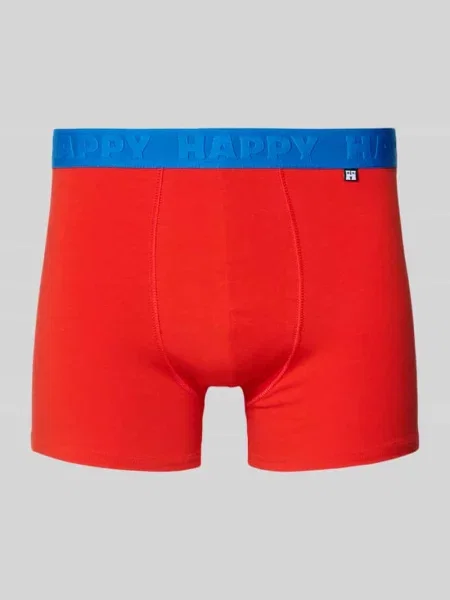Bokserki z elastycznym z logo w zestawie 3 szt. Happy Socks czerwone