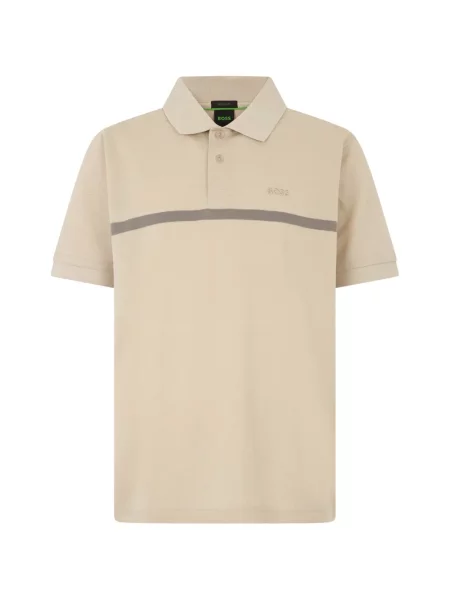 Tricou polo Boss cu broderie cu dungi