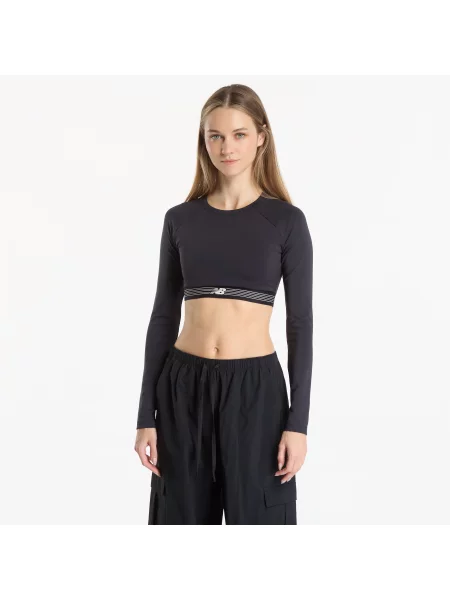 Tricou New Balance AC Fitted Long Sleeve Black S negru