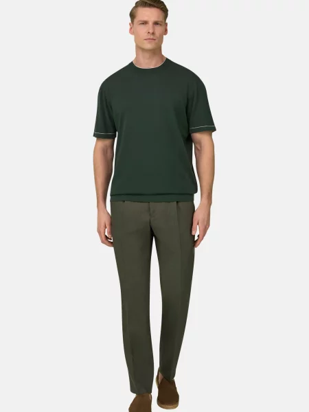 Boggi Milano Pulover verde închis alb
