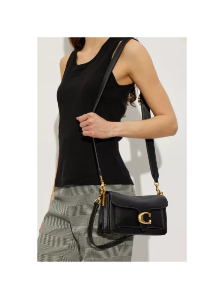Coach torebka crossbody skórzana Tabby 26 in Soft Grain Leather czarna