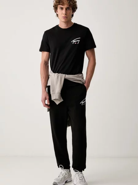 Tommy Jeans Majica / bela črna