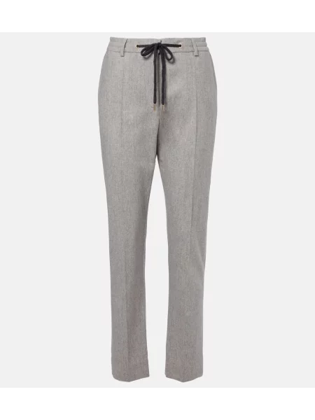 Pantaloni Eleventy de lână conici gri
