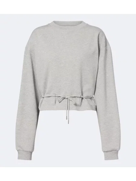 Hanorac Dries Van Noten din jerseu gri