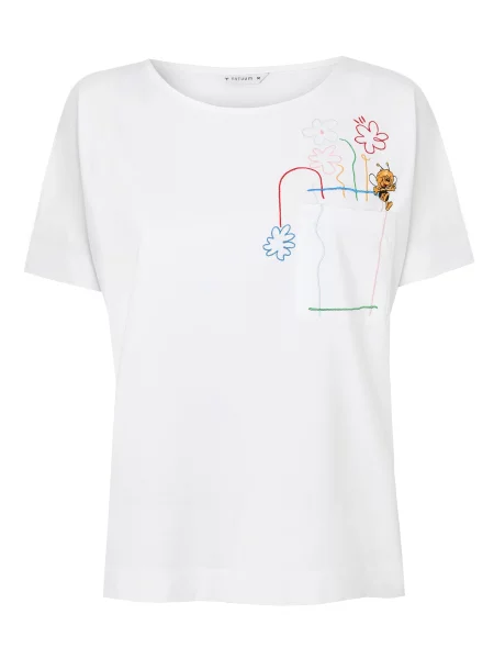 TATUUM Tricou Laliso bleumarin / portocaliu / roșu cranberry alb