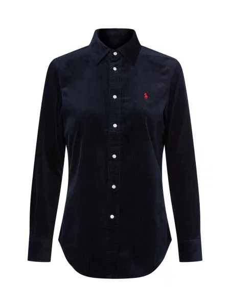 Bluzka Polo Ralph Lauren sztruksowa niebieska