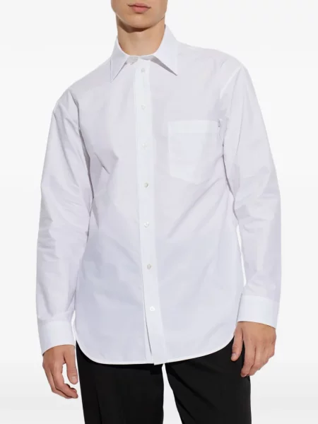 Cămașă Balenciaga cu broderie alb