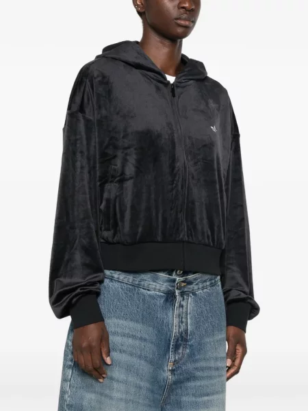 Geacă Adidas cu broderie din velur roz
