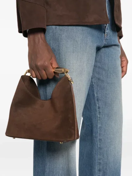 Τσάντα shopper Elleme σουέτ καφέ
