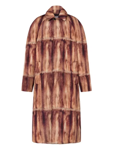 Palton Moschino cu imprimeu abstract maro
