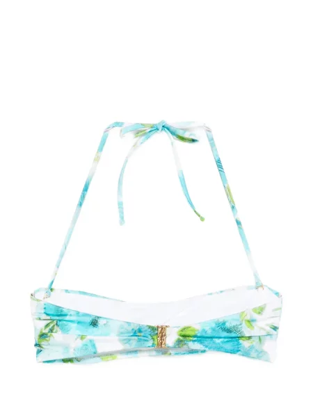 Top Chloé cu model floral cu imagine albastru