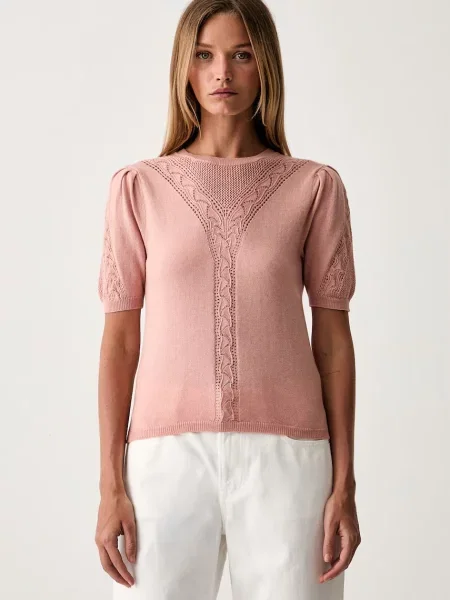 Twinset pulover pentru femei cu lână roz