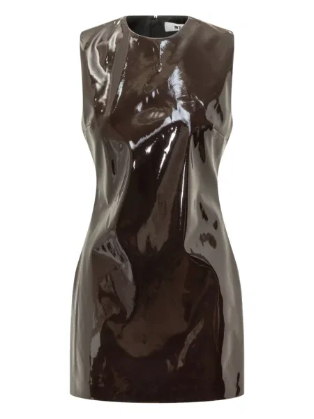 Rochie mini Msgm fără mâneci de costum maro