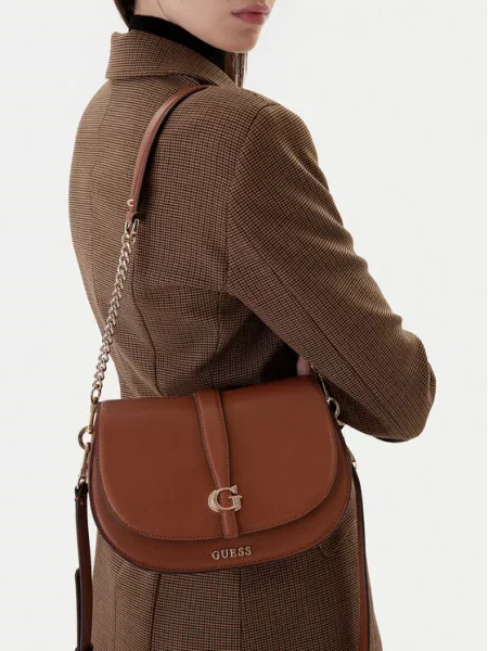 Сумка Guess Carrie коричневий