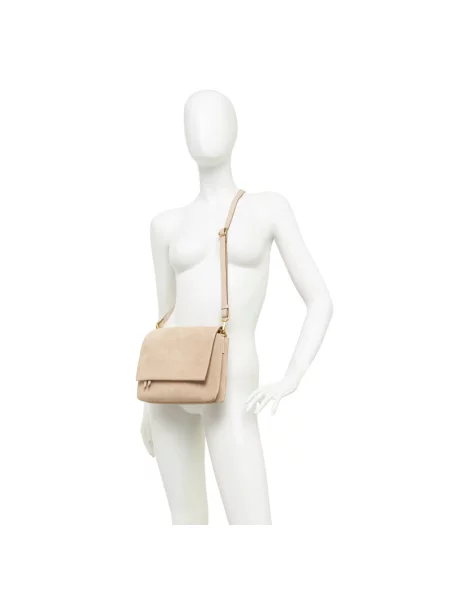Torebka crossbody Gianni Chiarini zamszowa beżowa