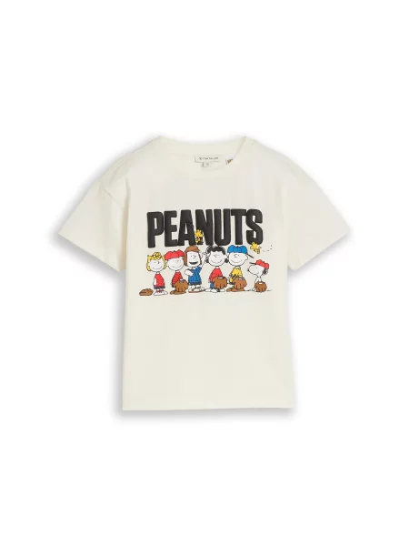 TOM TAILOR Tricou roșu / negru natural alb