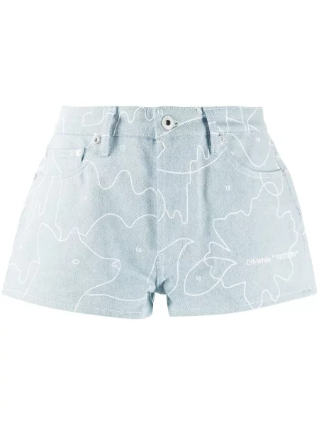 Pantaloni scurți din denim Off-white alb