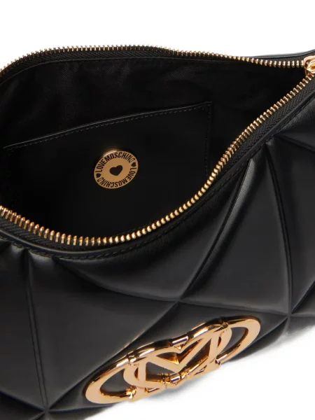Τσάντα Love Moschino με αυτόγραφο μαύρο