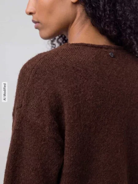 Sweter z dzianiny o kroju regular fit z mieszanki wełny z alpaki z dodatkiem wełny model C_Follettino' Boss Orange