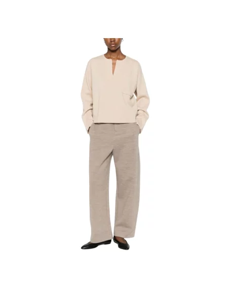 Dzianinowy sweter Max Mara beżowy