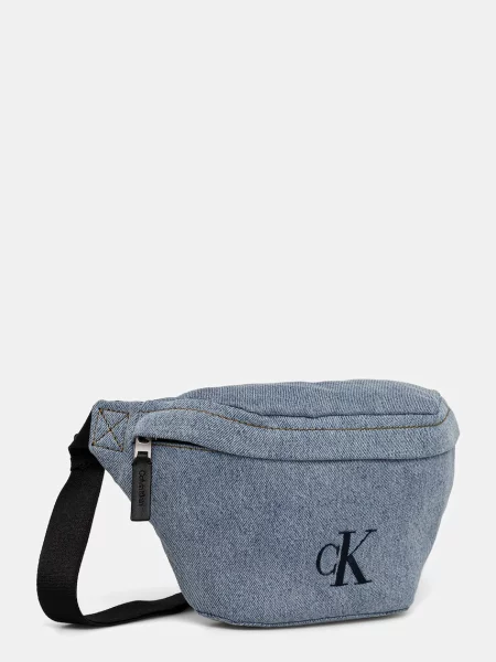 Torba za okoli pasu Calvin Klein Ckj Denim Waistbag Svetlo modra