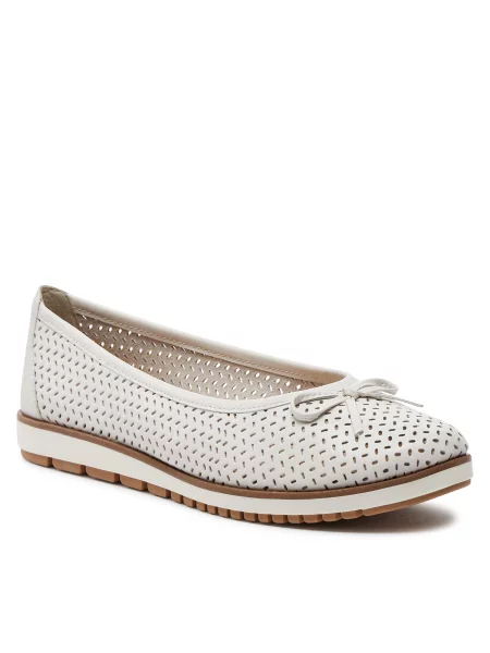 Balerinke Tamaris White Leather bela