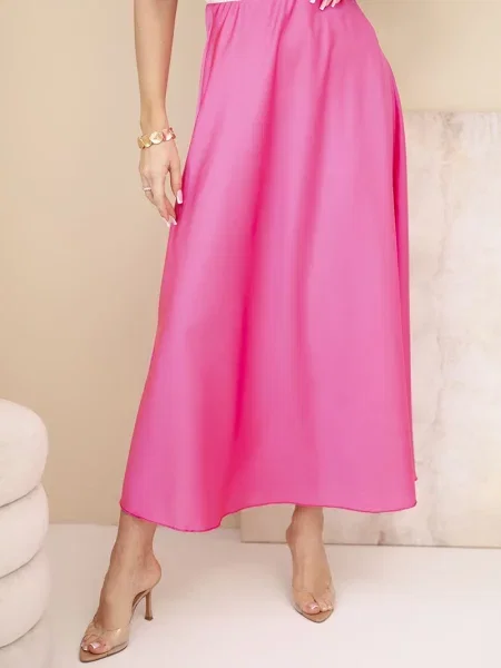 Fustă Kesi Włoski evazată roz