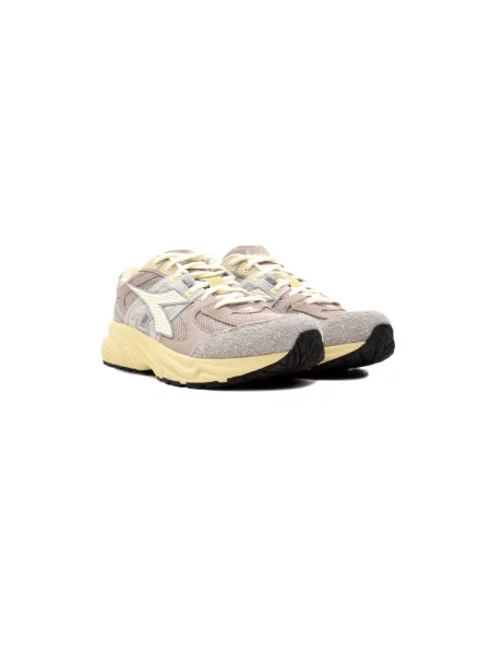 Sneakersy Diadora skórzane z kamieniami beżowe