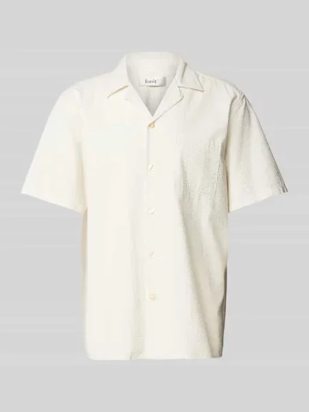 Koszula casualowa o kroju regular fit z rękawem o dł. model ‘HUSH SEERSUCKER’ Forét biała