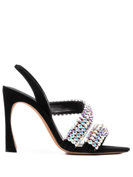 Sandale Alexandre Birman din piele de cristal negru