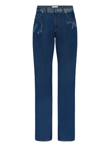 Blugi Jean Paul Gaultier cu imagine albastru