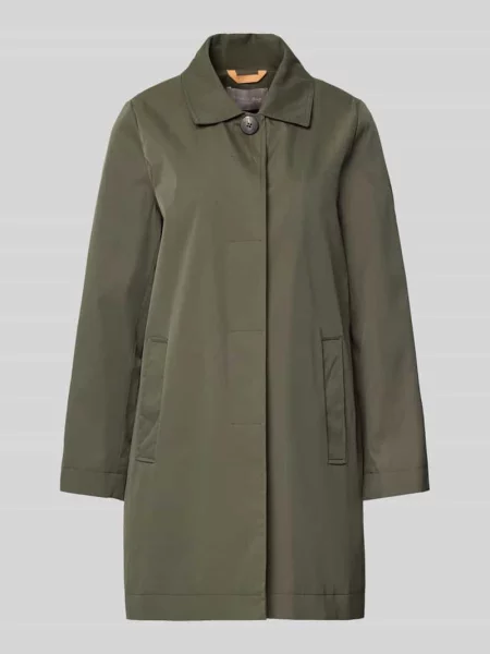 Płaszcz z krytą listwą guzikową i wpuszczanymi Christian Berg Woman Selection khaki