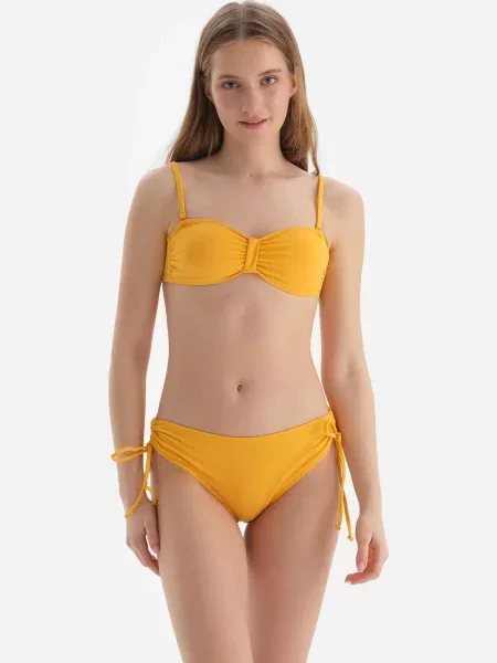 Bikini Dagi bez ramiączek żółte