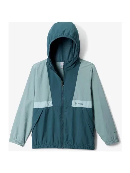 Kurtka z kapturem Columbia Spire Valley Windbreaker blady chłopięce S zielony