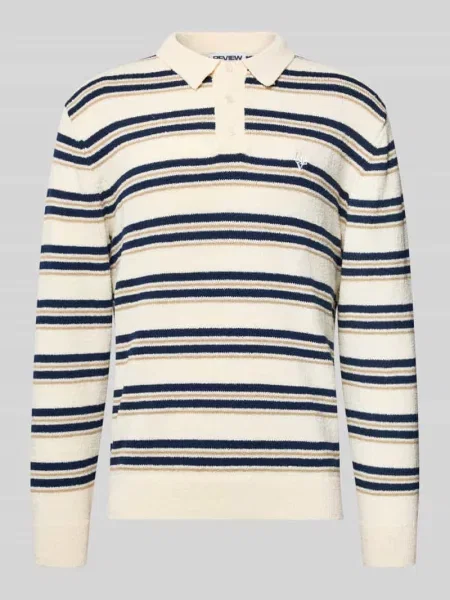 Sweter z dzianiny z kołnierzykiem polo z efektem bouclé Review