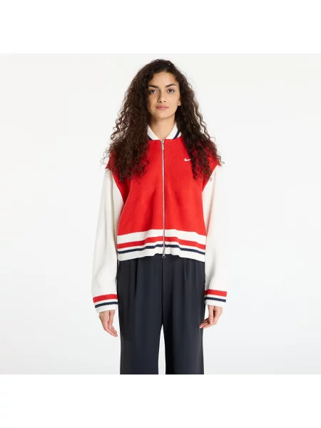 Sweter Nike Sportswear Cardigan University Red/ Sail/ Midnight Navy/ Sail M czerwony
