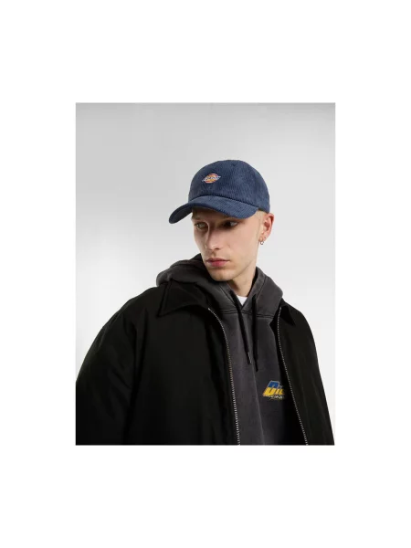 Șapcă Dickies de catifea cord albastru