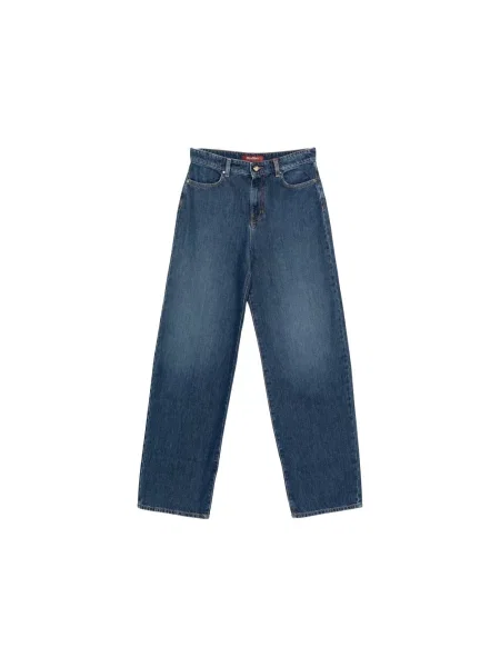 Szerokie jeansy Max Mara Studio niebieskie