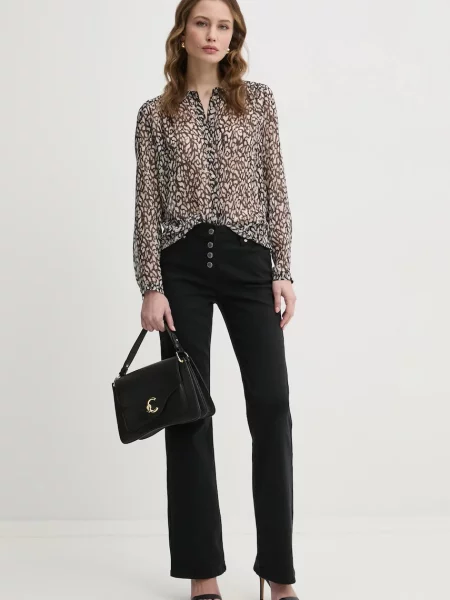 Классическая ошейниковый рубашка Morgan черная