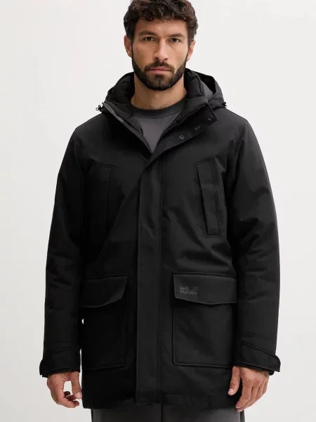 Jack Wolfskin geacă CANYON SHIELD de iarnă negru
