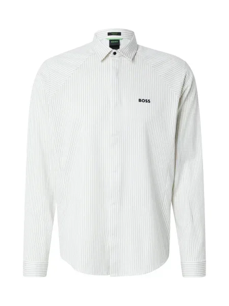 BOSS Cămașă Excurse bej / negru alb