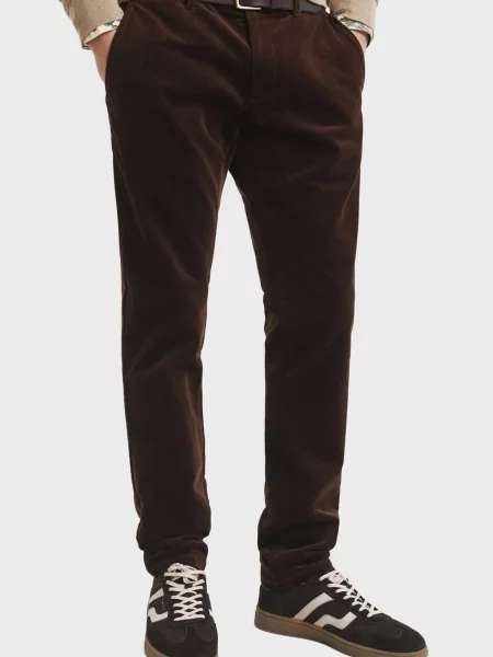 Вельветові штани Gant коричневі