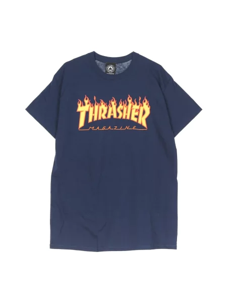 T-shirt Thrasher Flame Logo T-Shirt Navy Blue S niebieska