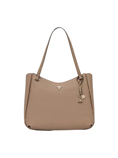 Guess torebka shopper z imitacji skóry GILDA brązowa