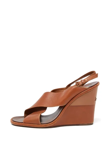 Sandale Tory Burch cu pană maro
