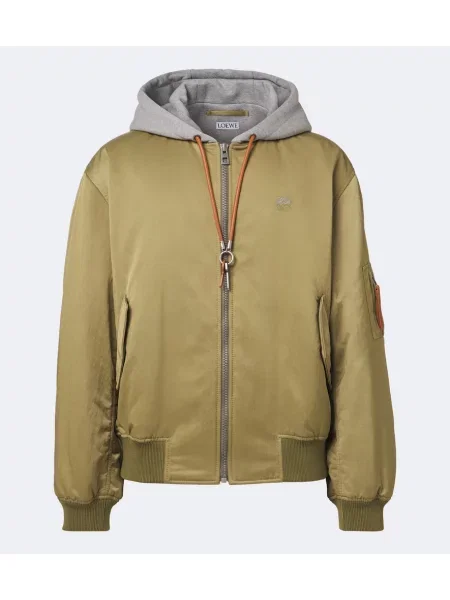 Geacă bomber Loewe din fleece verde