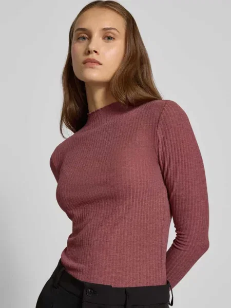 Bluzka o kroju slim fit z długim rękawem i dodatkiem model ‘LEMMA’ Only