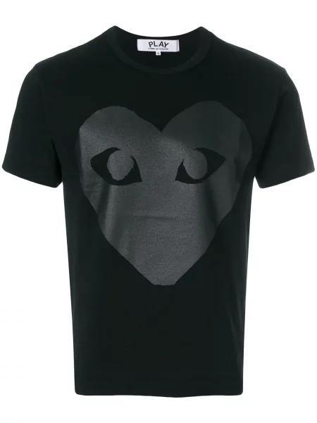 Tricou Comme Des Garcons Play cu imagine negru